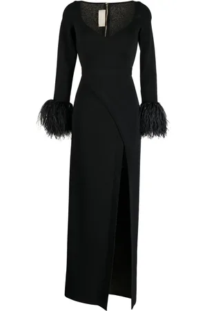 Elie saab Feather-trim gown