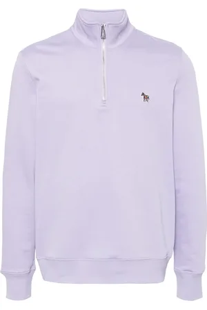 Paul Smith Zebra-patch half-zip cotton sweatshirt