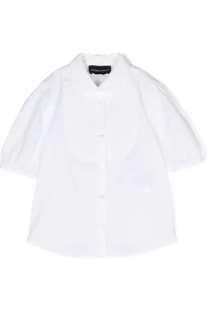 Emporio Armani Bib-collar cotton shirt