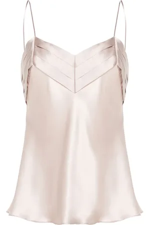 CARINE GILSON Pleated silk camisole