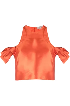 GEMY MAALOUF Cold-shoulder cropped top