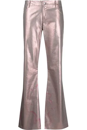 Collina Strada Metallic flared trousers