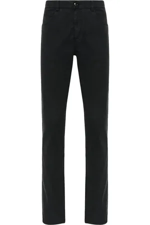CANALI Logo-patch trousers