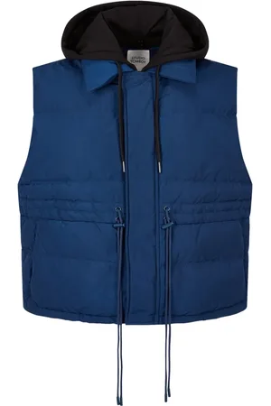 Studio Tomboy Detachable drawstring-hood down vest