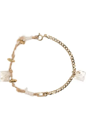 NICK FOUQUET Logo-charm curb-chain necklace