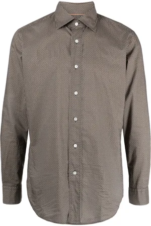 HUGO BOSS Abstract-print cotton shirt