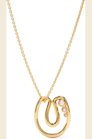 Missoma U-letter pendant chain-link necklace