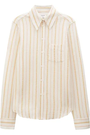 Filippa K Seersucker striped organic cotton-blend shirt