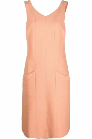 CHANEL 2000s CC-buttons pinafore dress