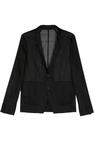 Rick Owens Semi-sheer single-breasted blazer