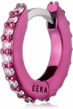 Eera 18kt white gold mini ÉERA diamond hoop earring