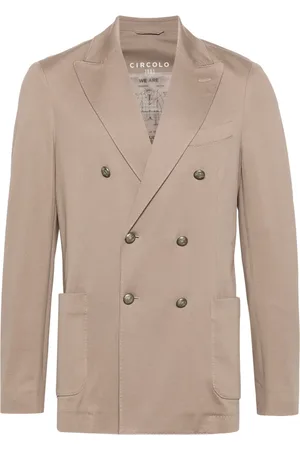 Circolo Double-breasted piqué blazer