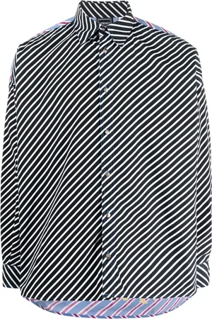 VERSACE 1990s graphic-print striped shirt