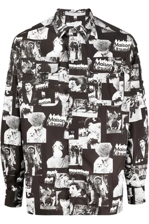 Maison Kitsuné Graphic-print cotton shirt
