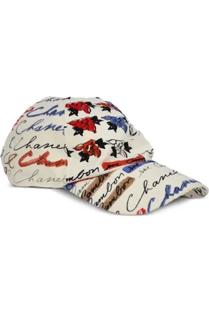 CHANEL 1990-2000s CC-print cotton cap