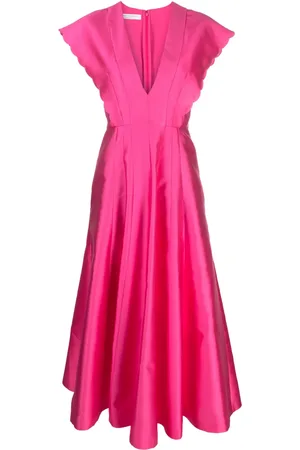 Serafini Radzmir scallop-edge midi dress
