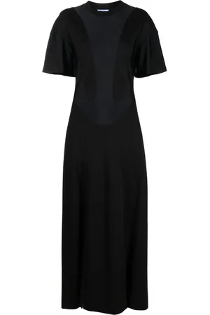 MUGLER Organic-cotton side-slit maxi dress