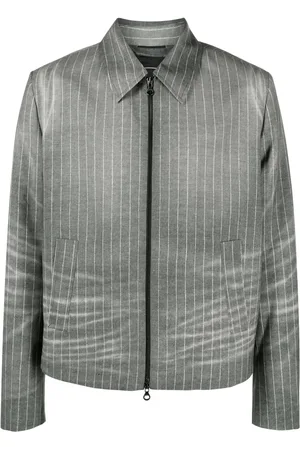 Diesel J-Carl faded striped virgin-wool jacket