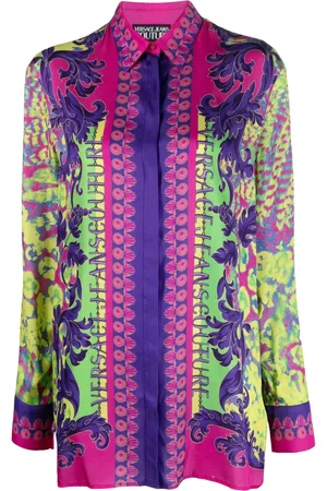 VERSACE Graphic-print long-sleeve shirt