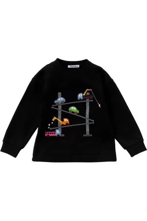 Familiar Embroidered-design cotton sweatshirt
