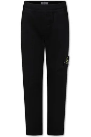 Stone Island Compass-patch cotton trousers