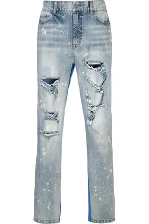 MOSTLY HEARD RARELY SEEN Half and Half panelled jeans