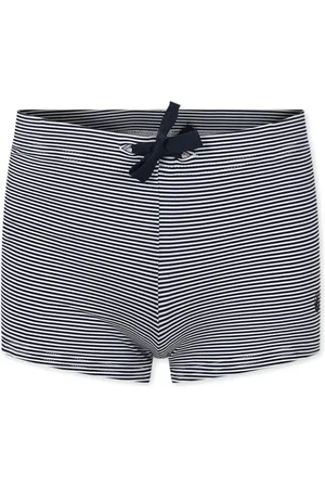 Petit Bateau Pinstriped drawstring swim trunks