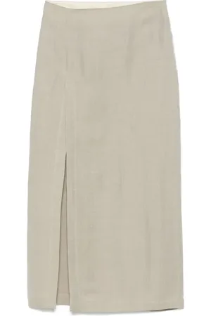 ALYSI Side-slit midi skirt