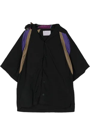 Kolor Hood colour-block shirt