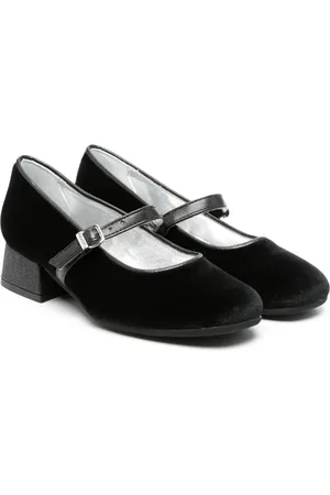 MONNALISA 40mm velvet ballerina shoes