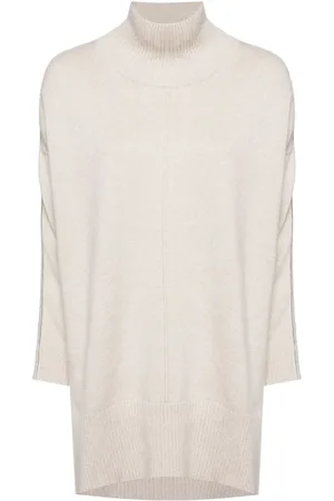 N.PEAL Metal mock neck jumper