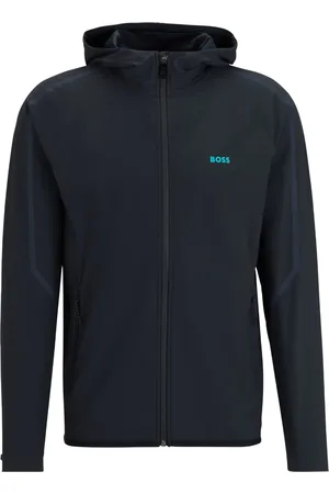 HUGO BOSS Logo-print zip-up hoodie
