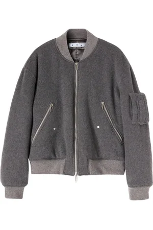 OFF-WHITE Embroidered-slogan bomber jacket