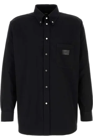 Fendi Logo-patch shirt