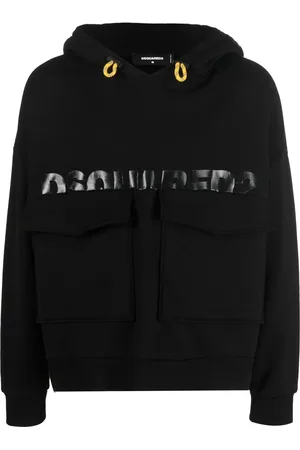 Dsquared2 Logo-print cargo-pocket hoodie