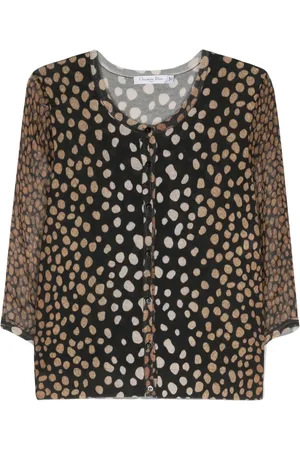 Dior 2000s leopard-print knitted cardigan