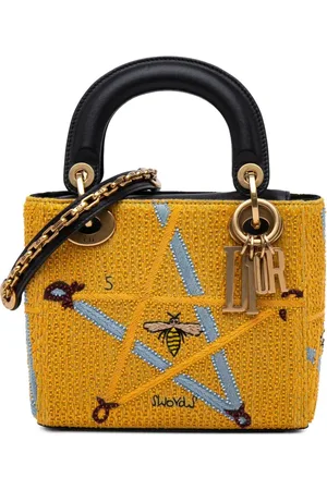 Dior 2017 Mini Embroidered Canvas Swords Lady Dior satchel