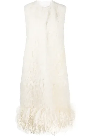 Prada Sleeveless shearling oversized coat