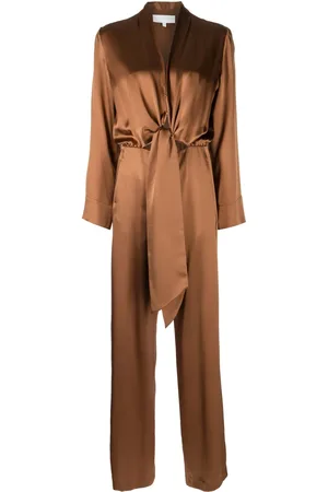 Michelle Mason Tie-front kimono jumpsuit