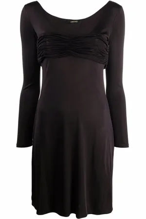 VERSACE Gathered detailing mini dress