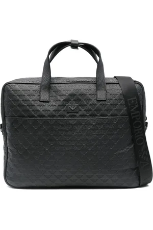 Emporio Armani Logo-debossed laptop bag