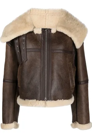 LISKA Zip-front shearling jacket