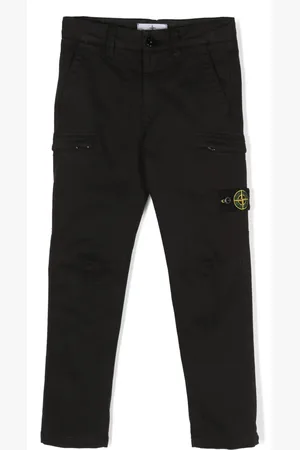 Stone Island Compass-motif cotton trousers