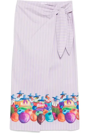 Stella Jean Striped sarong skirt