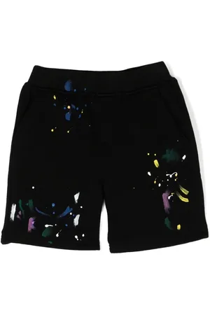 MOSTLY HEARD RARELY SEEN Paint-splatter cotton shorts