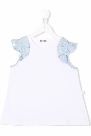 Il gufo Two-tone ruffled vest