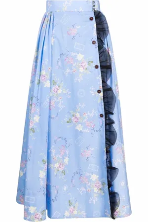 ULYANA SERGEENKO Floral-print maxi skirt