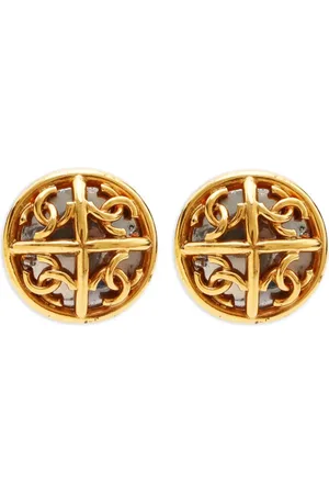 CHANEL 1993 CC stud clip-on earrings
