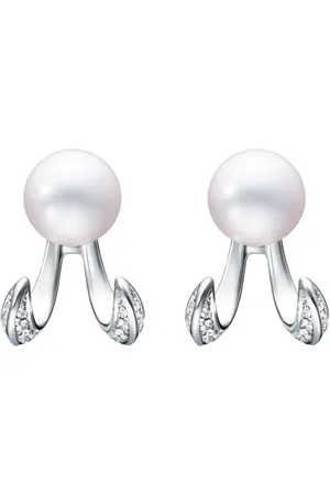 Tasaki 18kt white gold Danger Fang pearl earrings