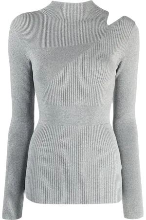 Calvin Klein Cut-out ribbed-knit top